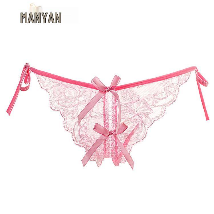 Seductive Japanese Lace Open Crotch Panties Set