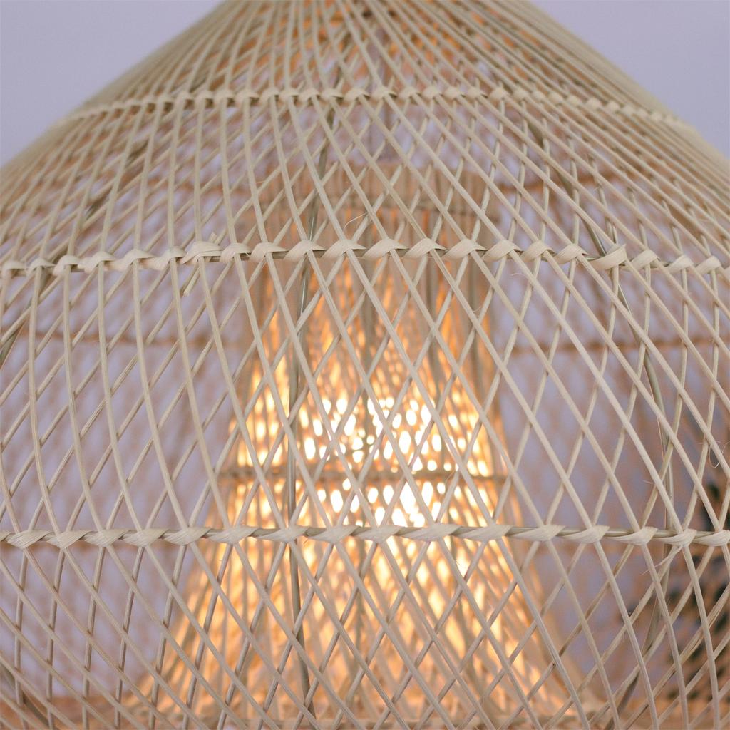 JOYINLED Rattan Ceiling Chandelier Light Wabi-sabi Style Retro Southeast Asian Pendant Lamp 60/80cm Beige Black Lighting Fixture