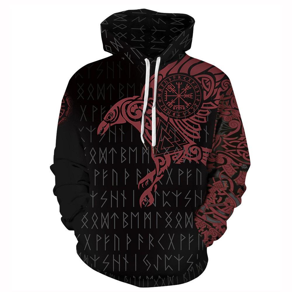 Spring and Autumn Models Trend Personality Creative Series 3D Printing Long-sleeved Sweater Fashion with Pockets Hoodie