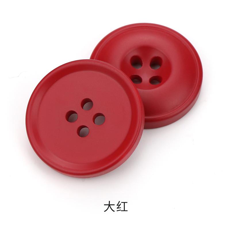 

Цветные полимерные пуговицы, круглые пуговицы на четыре отверстия, одежда, свитера, тренчи, костюмы, пальто, однотонные декоративные аксессуары, аксессуары Red * 15MM