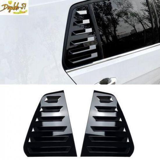Gloss Black Rear Side Window Shutter Louver Cover For VW Golf 7 MK7 2013-