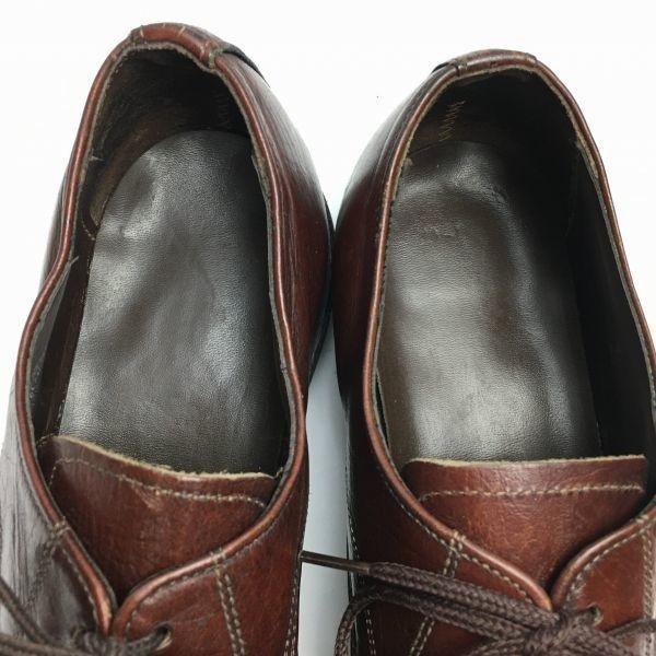 60s-70s Vintage Leather U-Tip Business Shoes Size 9D 26.5-27.0 Brown USA Made(USED)