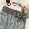 Polka dot silk scarf new versatile rose scarf plaid headband hair tie multi-functional belt waist silk scarf