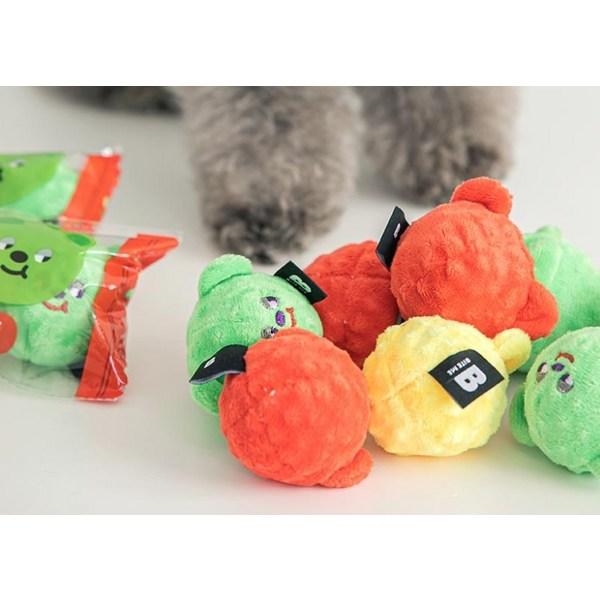 Ciao Me Cane Orso Palla di Caramella Giocattolo Squeak Set da 3 pezzi 5,5 x 5,5 cm, Rosso, Verde, Giallo, 1 set