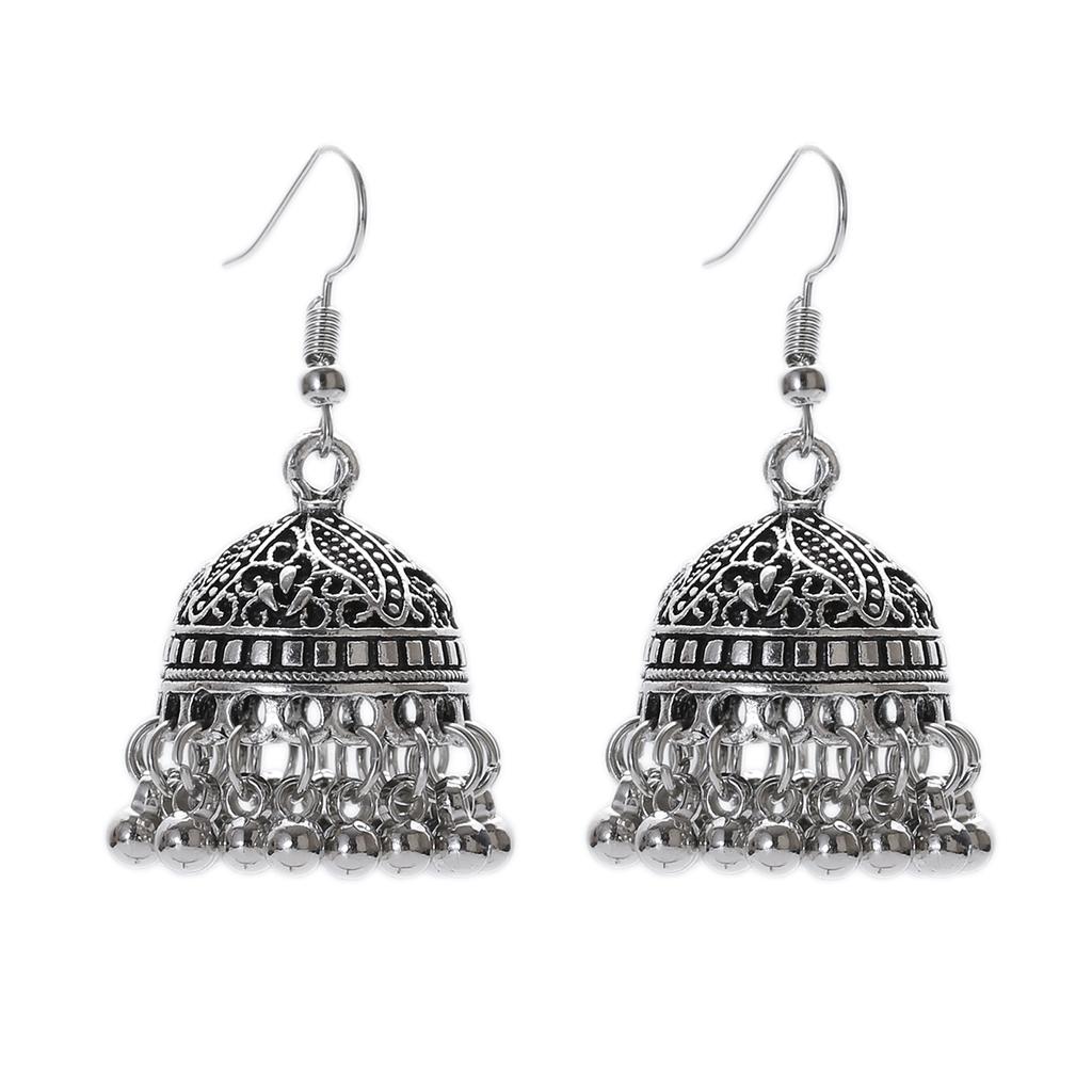 Pendientes Piercing Indian Zircon Jhumka Tassel Earrings Women Accessories Kolczyki Copper Color Earring Trendy Party Ear Rings