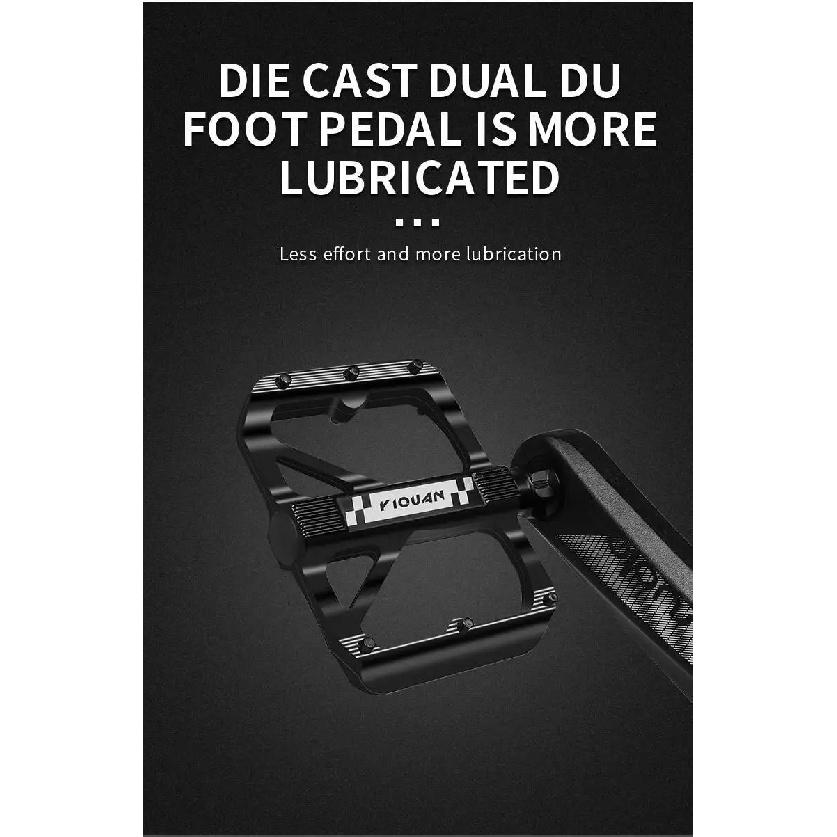 ESLNF Mountain Road Aluminum Alloy Double DU Widened Nail Anti-Slip Pedal Mtb Pedals Bicycle Accessories