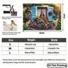 2D Blumenfenster Kulisse, Rustikales Steinhaus mit Weinranken Fotografie Hintergrund für Alle Anlässe