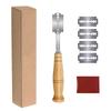 Wooden Handle High-quality Bread Pattern Contouring Knife