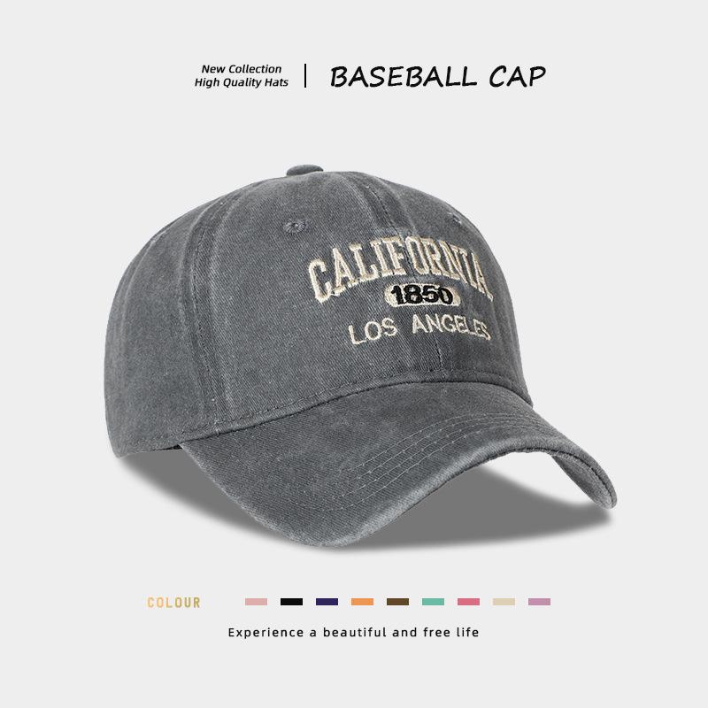 Retro Old Face Peaked Cap Children Sunscreen Sunshade Soft Top Embroidered Baseball Cap Men's Cowboy Hat