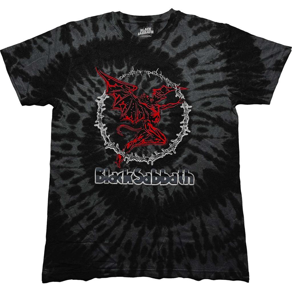 Black Sabbath Unisex-Erwachsene Rotes Henry Tie Dye T-Shirt
