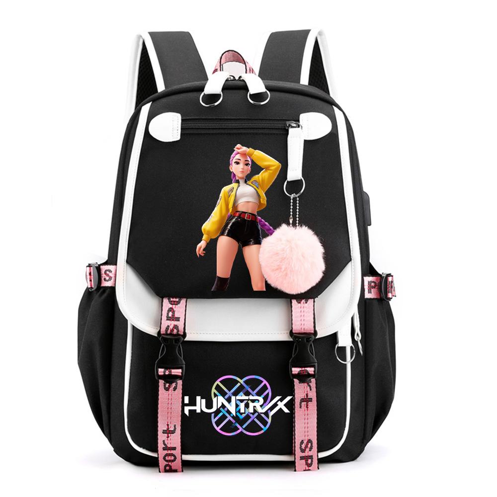 Anime Niedlicher Cartoon K-Pop Bedruckter Rucksack Schultasche für Teenager Schüler Mädchen Junge Bücherrucksack Große Kapazität Wasserdicht Reisetasche Kindergeschenk Rucksack