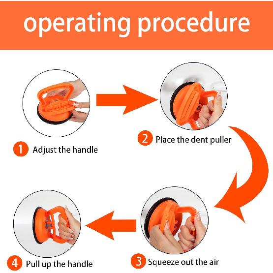 3-Pack Suction Cup Dent Puller Kit – Upgraded Dent Remover Tool Set for Car Dent Repair, Screen, Glass, Tile, Heavy Object Lifting – Paintless