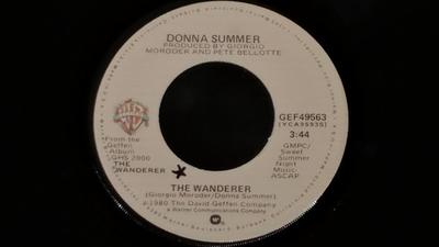 7inch Record DONNA SUMMER - The Wanderer / Stop Me GEF59563 Warner Bros. Re 1980 US Dance & Electronica Used