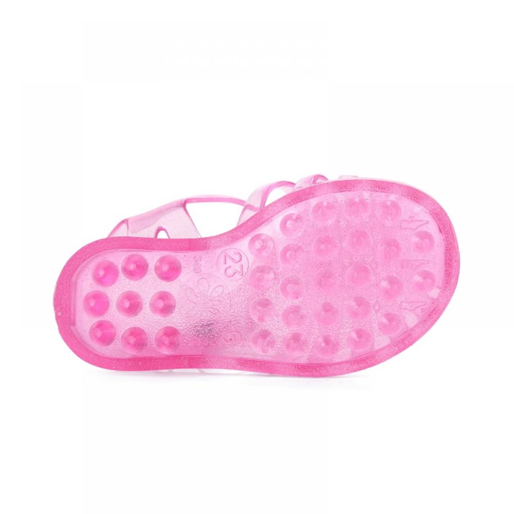 Meduse Sun 201 Rose Paillete Rose Paete Pink Glitter Kids Kids Jelly Shoes Sandals