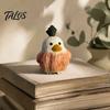 Healing Room Decoration Wooden Duck Figurine, Hand Carved Cute Statue, Rustic Nature Inspired Craft Miniature Ornament for Home Office Desk