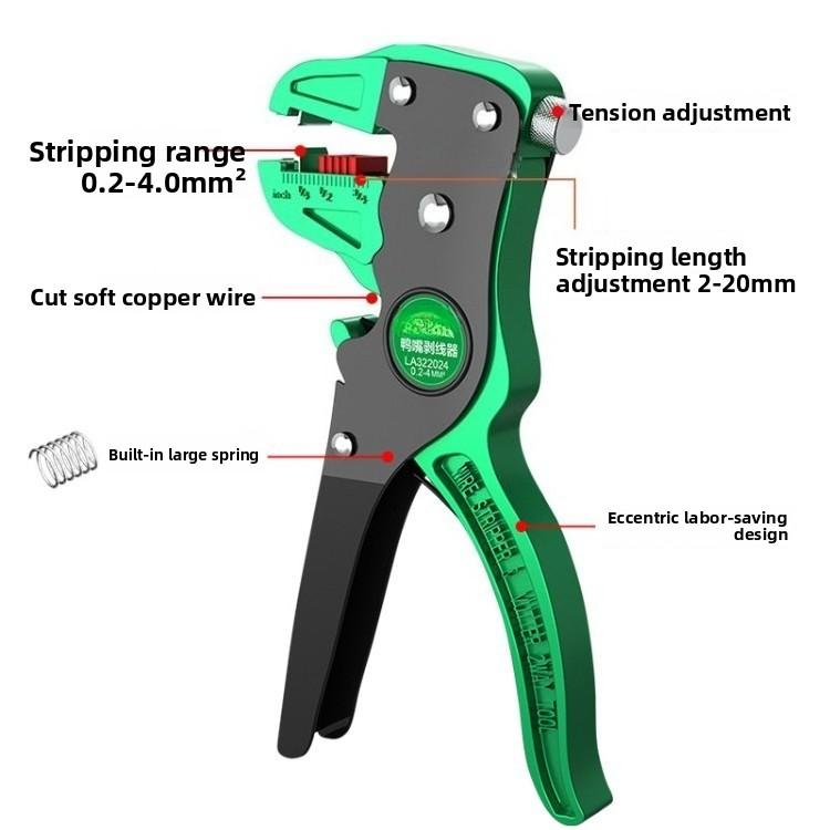 Wire Stripping Pliers Multi functional Automatic Leather Stripping Pliers 4-square-meter Wire Cutting Chickbeak Wire Pulling