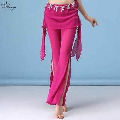 Huayu Silver Thread Wave Ruffled Belly Dance Pants Skirt - New Spring/Summer.
