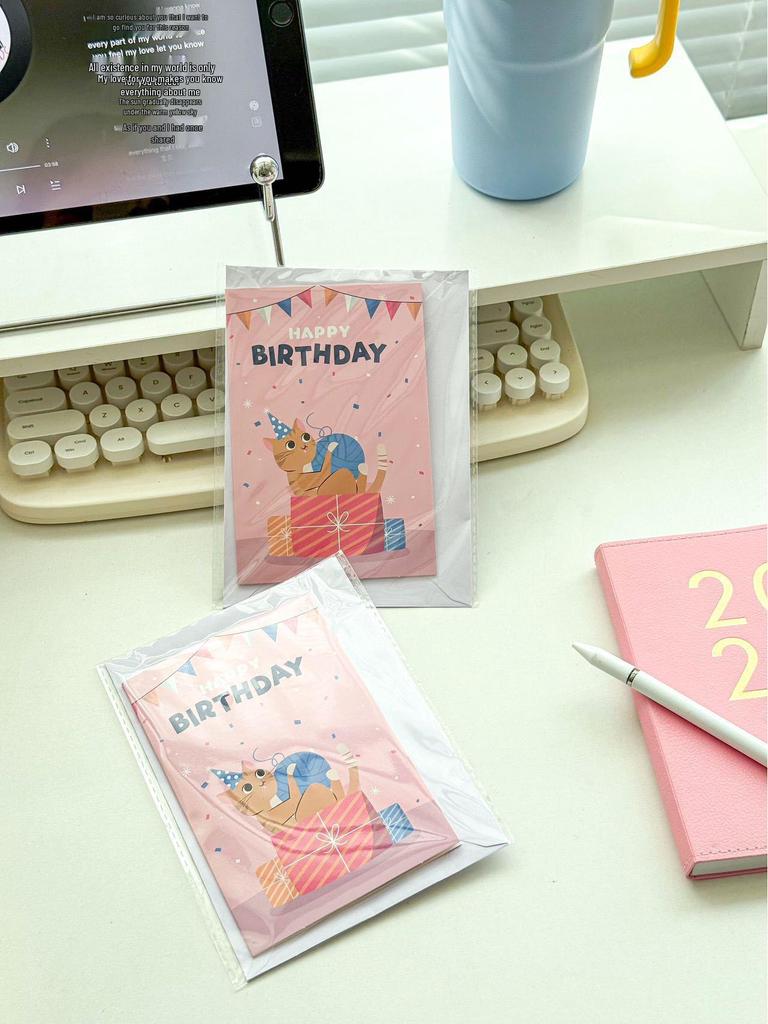 Teacher’s Day 3D Cartoon Greeting Card for Birthdays, Qixi, and Christmas with Postcard and Envelope