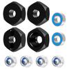 TRZX 4pcs 12mm Wheel Hex Hub Adapter Combiner Upgrade Parts for 1/16 Mini JRX2 RC Car