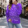 Women's Casual Polka Dot Christmas Print Top for Fall and Winter, Versatile Blouse