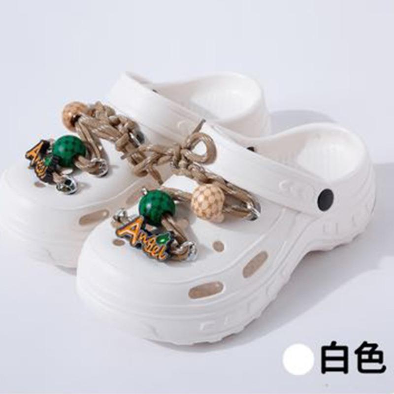 New hole shoes women's indoor and outdoor stepping on shit feeling comfortable and breathable eva slippers thick-soled slippers wholesale