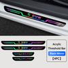 OXJM8 4PC Acrylic Threshold Bar Car Door Sill Strip Sticker For X1 X2 X3 X5 X4 X6 X7 G30 G20 G32 G11 G12 F40 F30 F20 F10 F34 F07