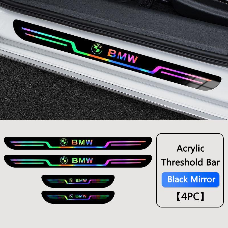 4PC Acrylic Threshold Bar Car Door Sill Strip Sticker For BMW X1 X2 X3 X5 X4 X6 X7 G30 G20 G32 G11 G12 F40 F30 F20 F10 F34 F07