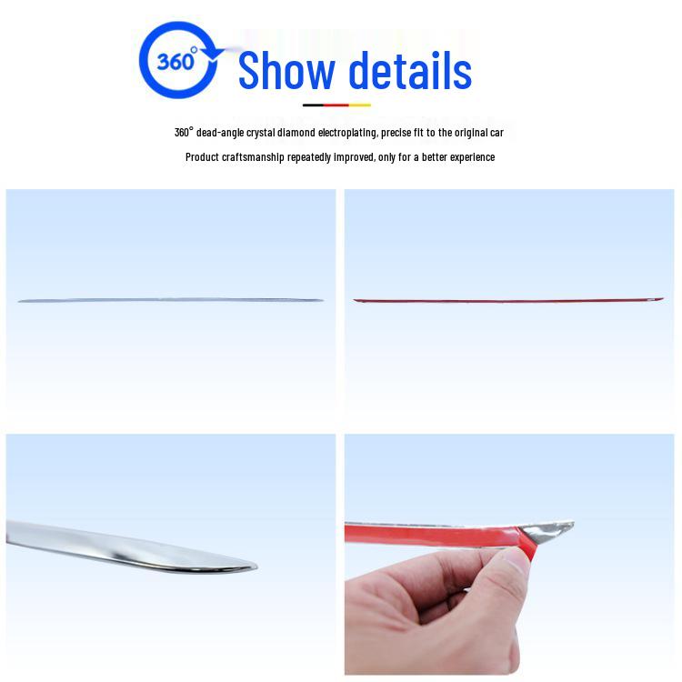 Manshi Chrome Add-On for Mercedes S600L, S350, S400, S500 Rear Bumper Strip