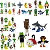 Italian Brainrot Al Pvc Figurine Set With Shark And Wooden Bucket For Collectors And Kids