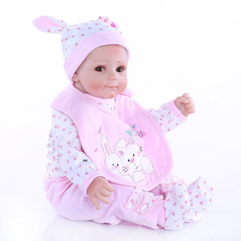 50cm Realistic Lifelike Baby Doll Toy - Cute and Popular розовый