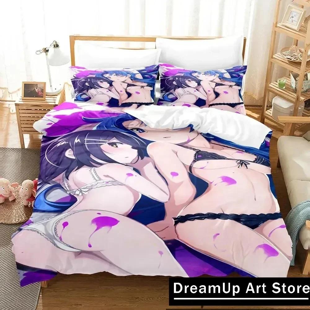 3D Print Fashion Anime Mary Skelter Finale Bedding Set Boys Girls Twin Queen Full Size Duvet Cover Pillowcase Bed Adult Bedroom