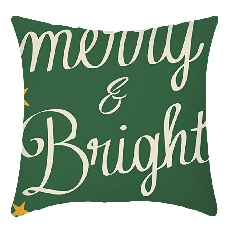 Christmas Pillow Case Printed Living Room Sofa Bedroom Pillow Case Christmas Pillow Case Printed
