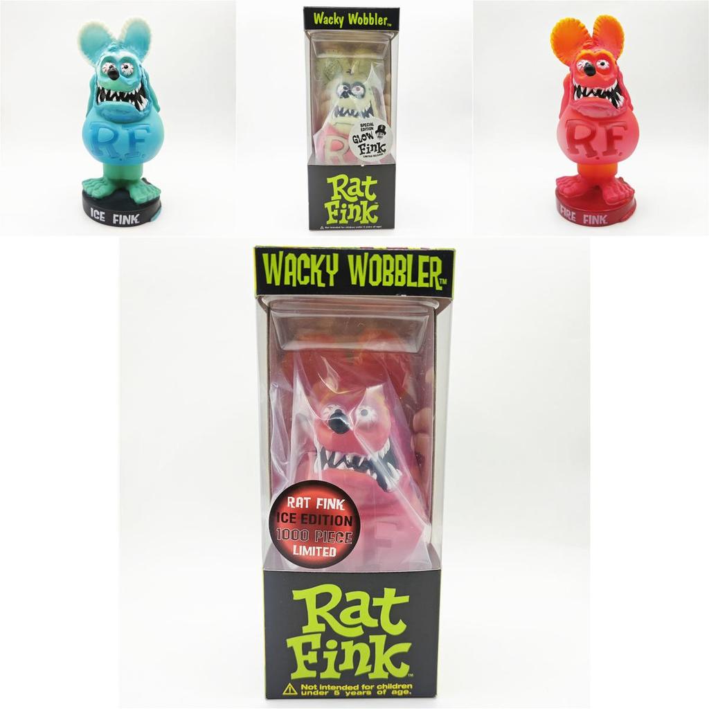 Funko Rat Fink Collectible Figure Glowing Night Gradient Blue Car Culture Decor