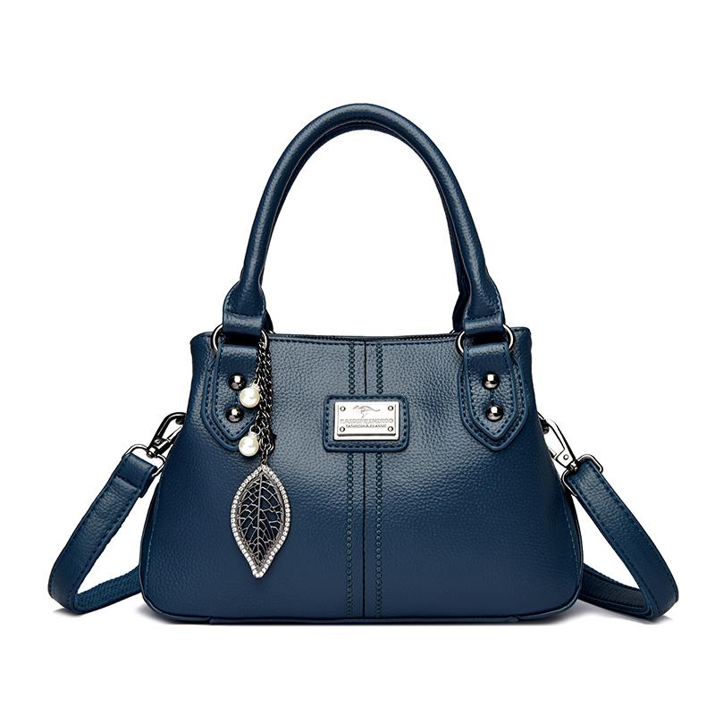 Genuine Brand Top Quality Pu Leather Handbag Women's Tote Messenger Sac Designer Large Capacity 3 Levels Shoulder Crossbody Bags
