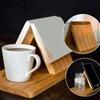 Supporto per Libri in Legno Multifunzione 2 in 1 Supporto per Lettura Organizzatore per Caffè Supporto Triangolare per Lettura Stanza Studio