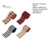 63mm Christmas Ribbon Wired Classic Plaid Thicker DIY Anti Fade Gift Packing Imitation Flax Large Bowknot Making Xmas Tree Ribbon
