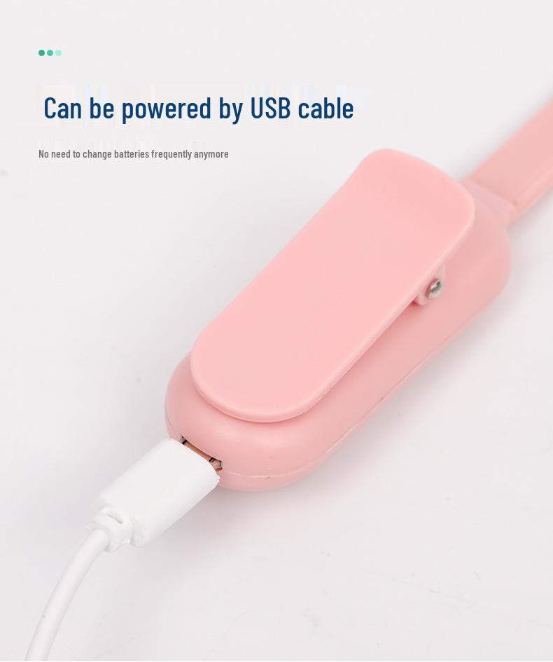 Compact LED Clip-On Reading Lamp with 3-Level Brightness, Foldable Design