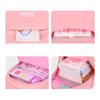 Pink Waterproof Wear-resistant Leisure  School Bags Primary School Girls' After-school Tutoring Shoulder Bag Lightweight Nylon Material Bookbag