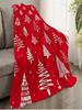 Cozy Christmas Fleece Throw Blanket with Holiday Patterns for Bedding and Gifting Enhance Your Homes Festive