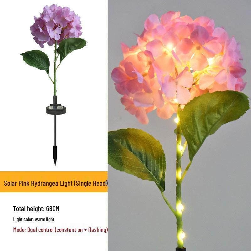 

Солнечная гортензия Искусственный цветок Садовый светильник - Наружный декоративный ландшафтный светильник Solar