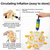Dog outdoor chewing toy that is durable, bite-resistant and makes sound - inflatable football toy
