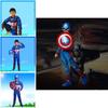 Premium Quality Kids Captain America Costume For Super Hero Avengers Fans