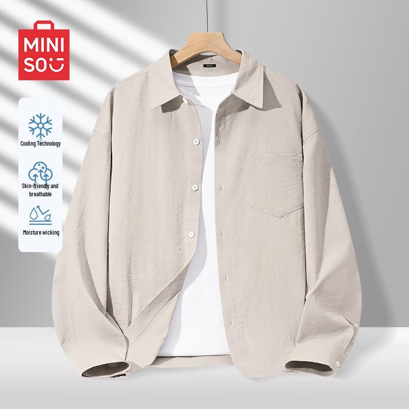 MINISO Men s American Academy Style Long-Sleeve Shirt XL