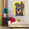 Diy Colorful Dog Oil Painting On Canvas For Home Office Wall Decoration
