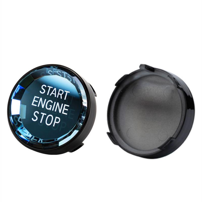 Bil Motor Start Stopp Knapp Klistermärke Interiör Trim För BMW X1 E84 E81 E87 X5 E70 X6 E71 E90 E60 E91 E92 E93 Z4 E89 E