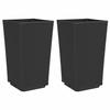 VidaXL Jardinières 2 pcs, Pot de Fleurs de Jardin, Bac à Plantes de Terrasse, Boîte de Plantation d'Extérieur pour Légumes 367848