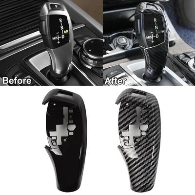 Lhd interior do carro botão de mudança de engrenagem alavanca shifter capa acessórios decorativos para bmw x5 f15 2014-2018