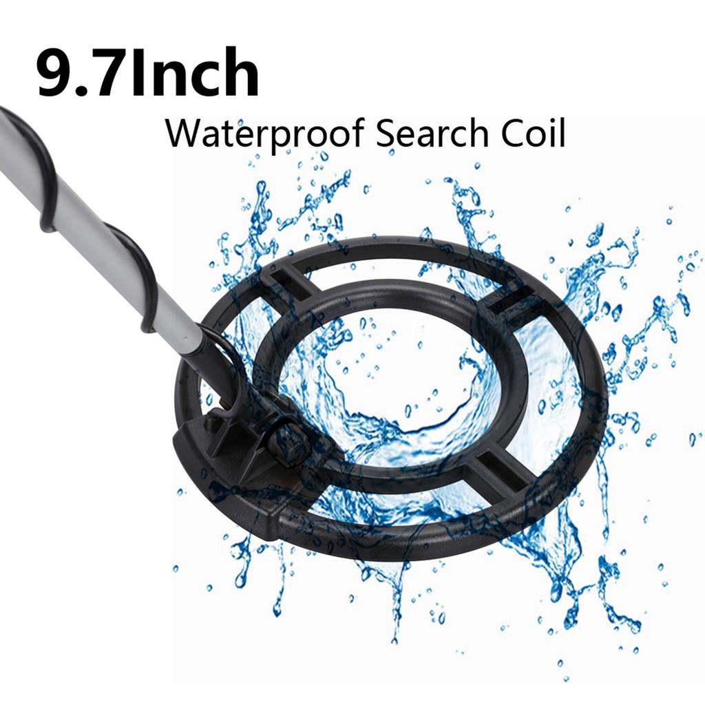 Metal Detector Professional High Sensitivity Adjustable Waterproof Underground Coil Gold Finder for Beach Outdoor