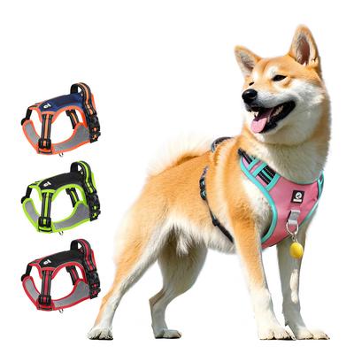 Dog Harness Lead Escape-proof Reflective Oxford Cloth Breathable Pet Harnesses for Medium Large Dogs Collar Outdoor Walking