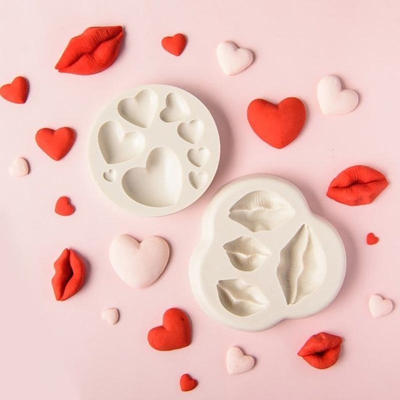 DIY Wax-Melt Moulds Heart Flower Bow-Shape Silicone Molds Chocolate Candy Gummy Molds for Party Cake Decorations Tool